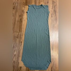 Frank & Eileen $178 Cory Vintage Muscle Tee Maxi Jersey Dress Moss Green RARE